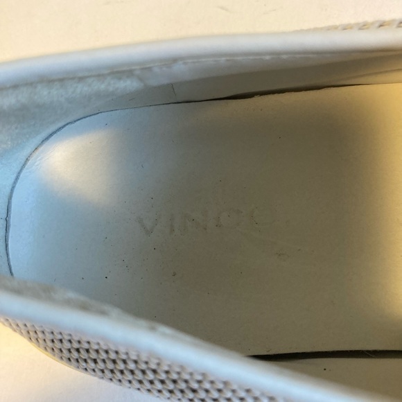 Vince White Cream Canvas Rubber Sole Sneakers size 6.5 - Picture 10 of 12